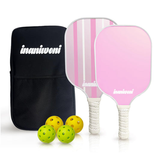 INANIWONI Pink Paddle Set — Fiberglass (2-Pack)