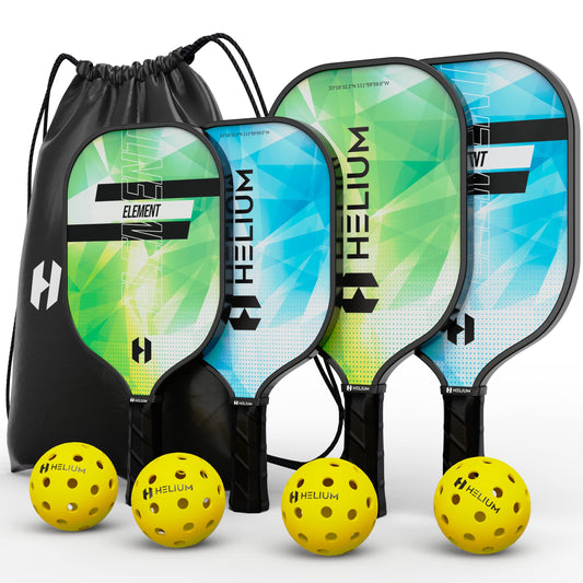 Helium Element Family Pickleball Set — 4 Paddles + Balls