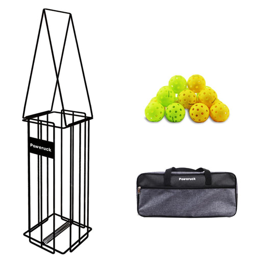 Pickleball Ball Hopper + 20 Outdoor Balls